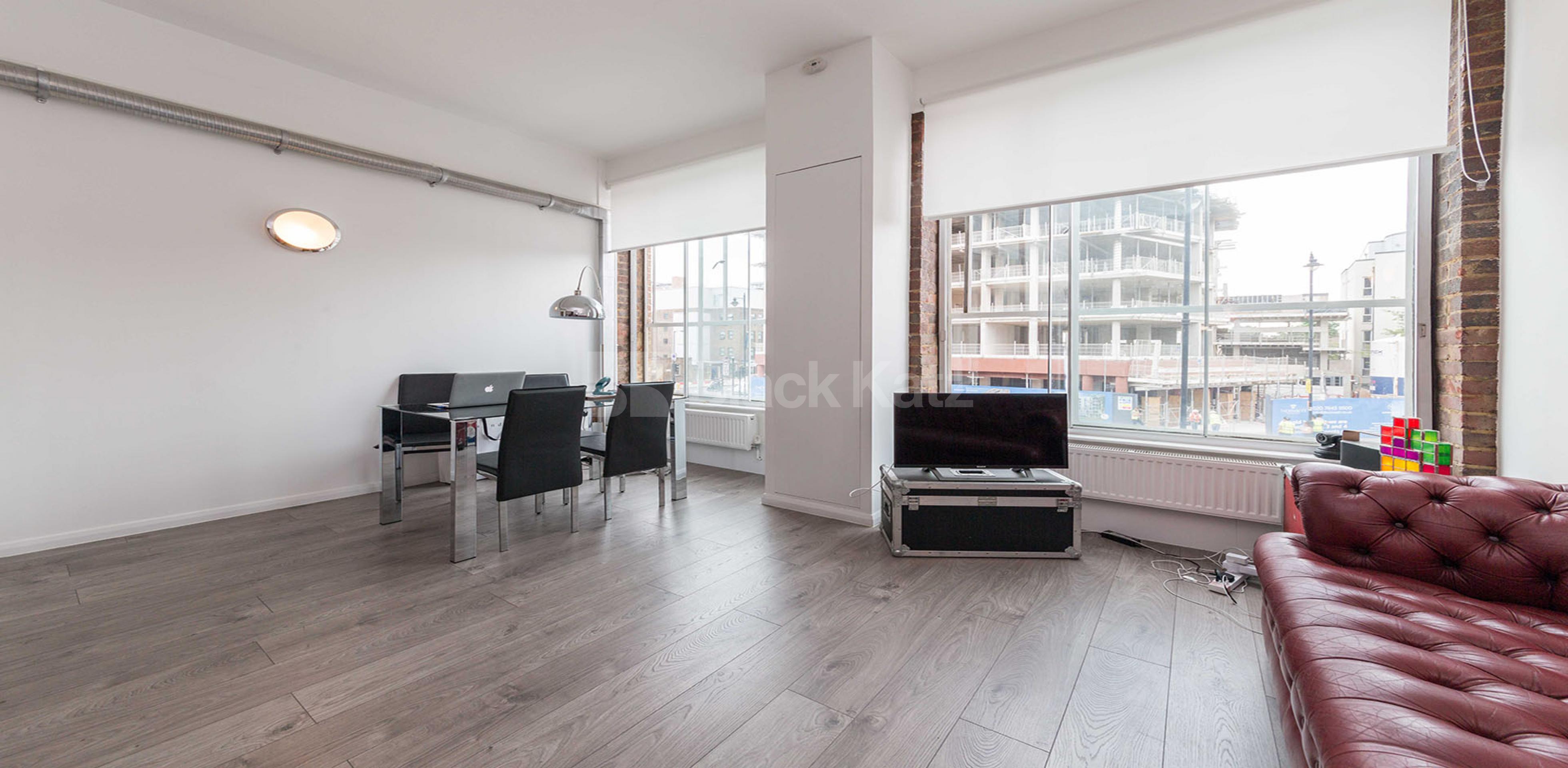 			STUNNING 1 BED WAREHOUSE APARTMENT, 1 Bedroom, 1 bath, 1 reception Flat			 ABILITY PLAZA-KINGSLAND ROAD, DALSTON/HAGGERSTON E8